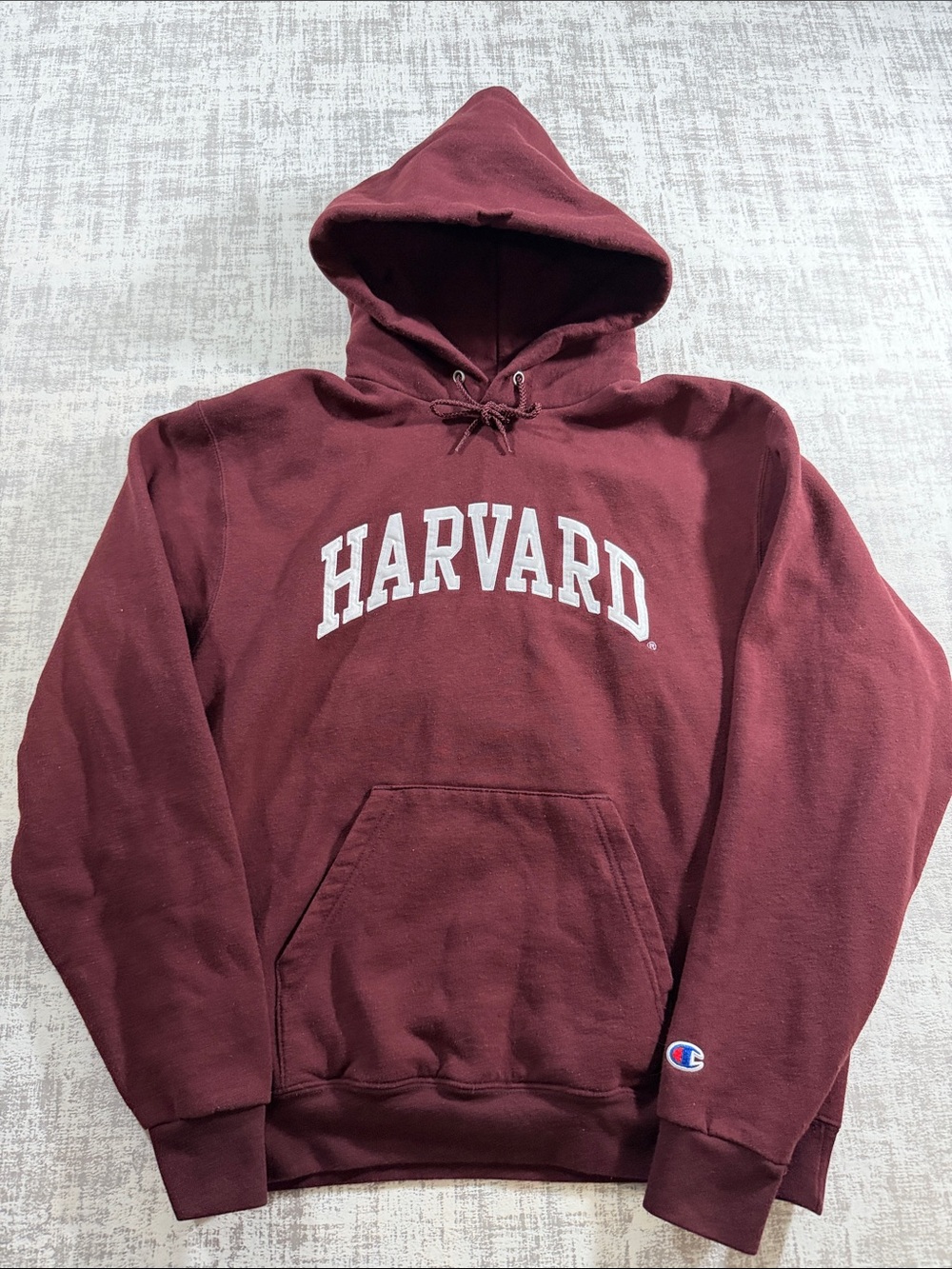 Champion Maroon Harvard Crewneck Hoodie sz M Unisex 25X20 ptp